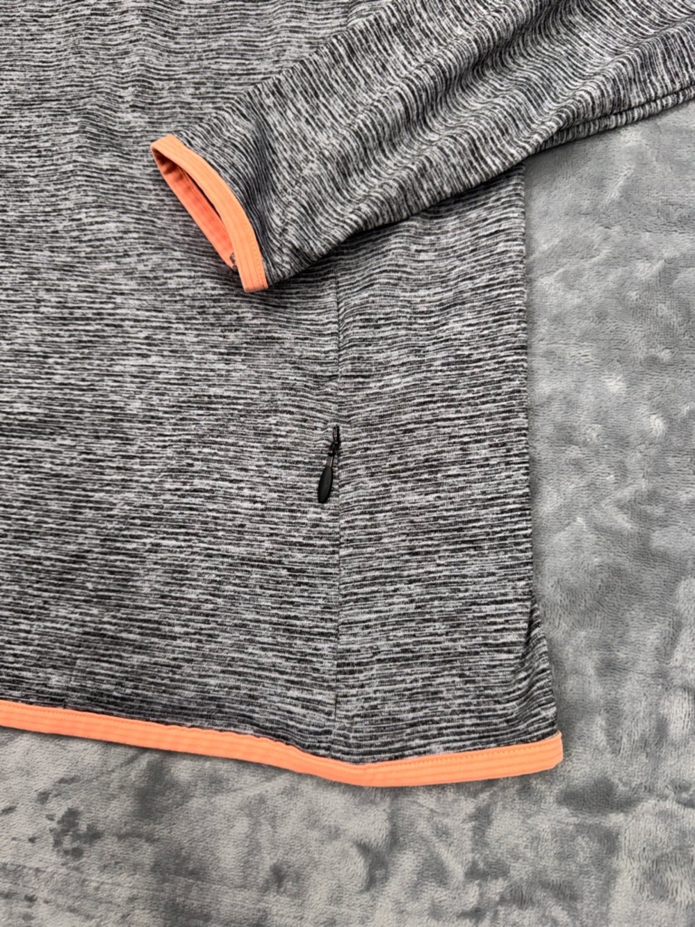 Under Armour Gray Quarter-Zip Pullover with Coral Trim - Picture 7 of 11